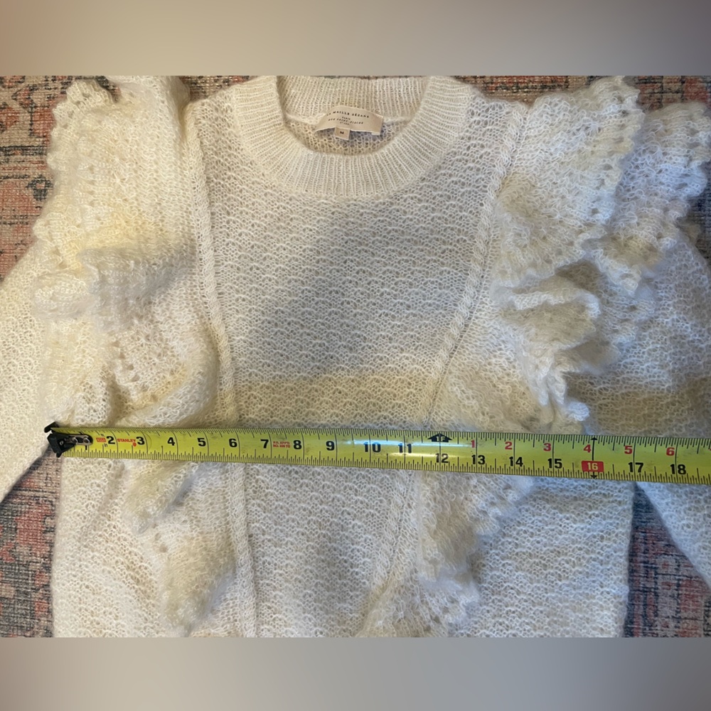 SÉZANE Elsa Mohair Sweater Ecru size M- lightly worn - Picture 9 of 10